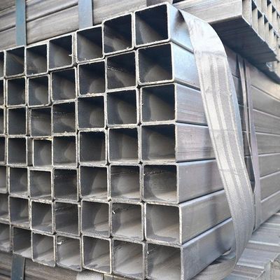 Tuyaux en acier au carbone de forme carrée 4x4 pouces galvanisés 12x12 100x100 Tuyaux MS Tuyaux en acier carrés Longueur du tuyau 6.4M