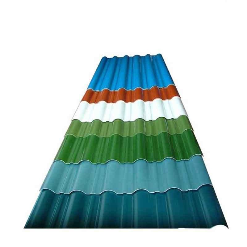 0.12-2 Carreaux de toiture revêtus de couleur métallique Gi PPGI Plaque d'acier doux avec flexion